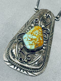 Al Boyd Vintage Native American Navajo Royston Turquoise Sterling Silver Necklace-Nativo Arts