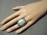 Outstanding Vintage Native American Navajo Royston Turquoise Sterling Silver Ring Old-Nativo Arts