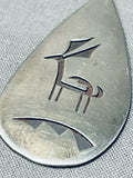 Stunning Vintage Native American Navajo Sterling Silver Deer Necklace-Nativo Arts
