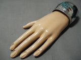 Exquisite Vintage Navajo Native American Sterling Silver Bracelet Cuff-Nativo Arts