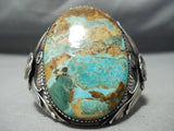 One Of Biggest Best Vintage Native American Navajo Royston Turquoise Sterling Silver Bracelet-Nativo Arts