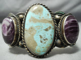 Thicker Heavy Vintage Native American Navajo Royston Turquoise Sterling Silver Bracelet-Nativo Arts
