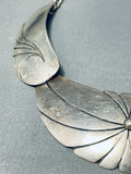 One Of The Best Vintage Native American Navajo Cleopatra Sterling Silver Necklace-Nativo Arts