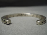 Important Zuni Native American Sterling Silver Hand Tooled Bracelet-Nativo Arts