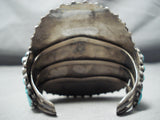Important Colossal Bahe Vintage Native American Navajo Turquoise Sterling Silver Bracelet-Nativo Arts