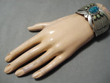 Incredible Vintage Native American Navajo Mountain & Royston Turquoise Sterling Silver Bracelet-Nativo Arts