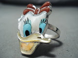 Important Zuni Mother Of Pearl Sterling Silver Ring Native American-Nativo Arts