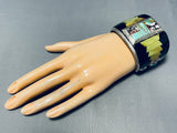 Native American One Of The Best Ever Vintage Nvajo Turquoise Inlay Sterling Silver Bracelet-Nativo Arts