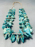 Native American 222 Grams Noteworthy Vintage Santo Domingo Turquoise Necklace-Nativo Arts