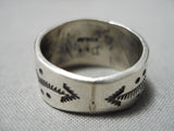 Important Female Artist Native American Navajo Turquoise Sterling Silver Ring-Nativo Arts