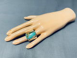 Fabulous Native American Navajo Royston Turquoise Sterling Silver Ring-Nativo Arts