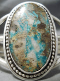 Superior Vintage Native American Navajo Royston Turquoise Sterling Silver Bracelet Old-Nativo Arts