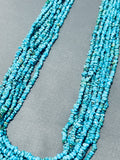 Striking Vintage Native American Navajo Sea Of Turquoise Necklace Old-Nativo Arts