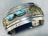 Native American Dancing Kokopelli Vintage Navajo Sterling Silver Bracelet Cuff-Nativo Arts