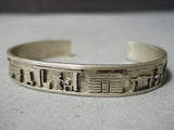 Exceptional Vintage Native American Navajo Sterling Silver Storyteller Bracelet-Nativo Arts