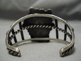 Colossal Vintage Native American Navajo Old Kingman Turquoise Sterling Silver Bracelet-Nativo Arts