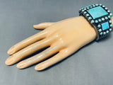 One Of The Best Vintage Native American Navajo Satellite Turquoise Sterling Silver Bracelet-Nativo Arts