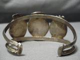 One Of Best Vintage Native American Navajo Gilber Turquoise Sterling Silver Bracelet-Nativo Arts