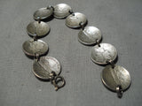 Unique Vintage Navajo Mercury Dimes Sterling Silver Bracelet Native American Old-Nativo Arts