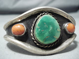 Impressive Vintage Native American Navajo Royston Turquoise Sterling Silver Bracelet Old-Nativo Arts