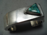 Unique Contemporist Vintage Native American Navajo Turquoise Sterling Silver Bracelet-Nativo Arts
