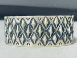 Enticing Detailed Native American Navajo Sterling Silver Bracelet-Nativo Arts