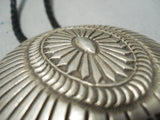 Important Mary Morgan Vintage Native American Navajo Intricate Sterling Silver Bolo Tie-Nativo Arts