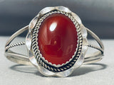 Amazing Vintage Native American Navajo Carnelian Sterling Silver Bracelet-Nativo Arts