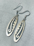 Traditional Vintage Native American Hopi Sterling Silver Earrings-Nativo Arts