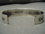 Tremendous Vintage Native American Navajo Pilot Mountain Turquoise Sterling Silver Bracelet-Nativo Arts