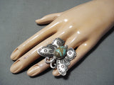 Picturesque Navajo #8 Turquoise Mine Sterling Silver Ring Native American-Nativo Arts
