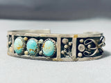 John Begay Vintage Native American Navajo Royston Turquoise Sterling Silver Bracelet-Nativo Arts