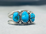 Marvlous Vintage Native American Navajo Kingman Turquoise Sterling Silver Ring-Nativo Arts