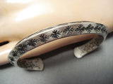 Important Vintage Native American Navajo Sunshine Reeves Sterling Silver Bracelet-Nativo Arts
