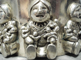 Huge Vintage Storyteller Sterling Silver Bracelet Cuff-Nativo Arts