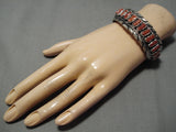 Tremendous Vintage Native American Navajo Emma Spencer Sterling Silver Bracelet Cuff-Nativo Arts