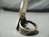 One Of The Best Vintage Native American Navajo Turquoise Inlay Sterling Silver Ring-Nativo Arts
