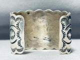 Heavy Gauge Sterling Silver Vintage Native American Navajo Sterling Silver Bracelet-Nativo Arts