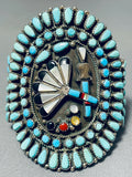 The Best Johnny Mike Vintage Native American Navajo Turquoise Sterling Silver Inlay Bracelet-Nativo Arts