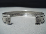 Spectacular Vintage Native American Navajo Silver Bracelet Thomas Singer Old Mark-Nativo Arts
