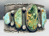Museum Crazy Vintage Native American Navajo Royston Turquoise Sterling Silver Bracelet-Nativo Arts