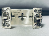 One Of The Most Unique Native American Navajo Cross Sterling Silver Bracelet-Nativo Arts