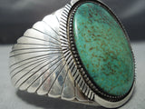 Huge Flank Vintage Native American Navajo Royston Turquoise Sterling Silver Bracelet-Nativo Arts