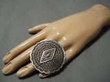 Important Matt Charley Stamp Genius Native American Navajo Sterling Silver Ring-Nativo Arts