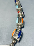 One Of The Best Ever Vintage Native American Navajo Turquoise Sterling Silver Necklace-Nativo Arts