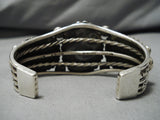Important Vintage Native American Navajo Ricky Martinez Turquoise Sterling Silver Bracelet Cuff-Nativo Arts
