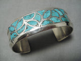 Exceptional Vintage Native American Navajo Turquoise Sterling Silver Bracelet Old-Nativo Arts