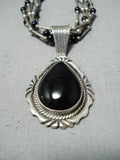 Amazing Harry Becenti Vintage Native American Navajo Sterling Silver Necklace Old-Nativo Arts