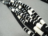 Unique Black & White Santo Domingo Jet & Shell Necklace Native American-Nativo Arts