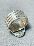 Important Ben Begaye (d) Vintage Native American Navajo Sterling Silver Shell Ring-Nativo Arts